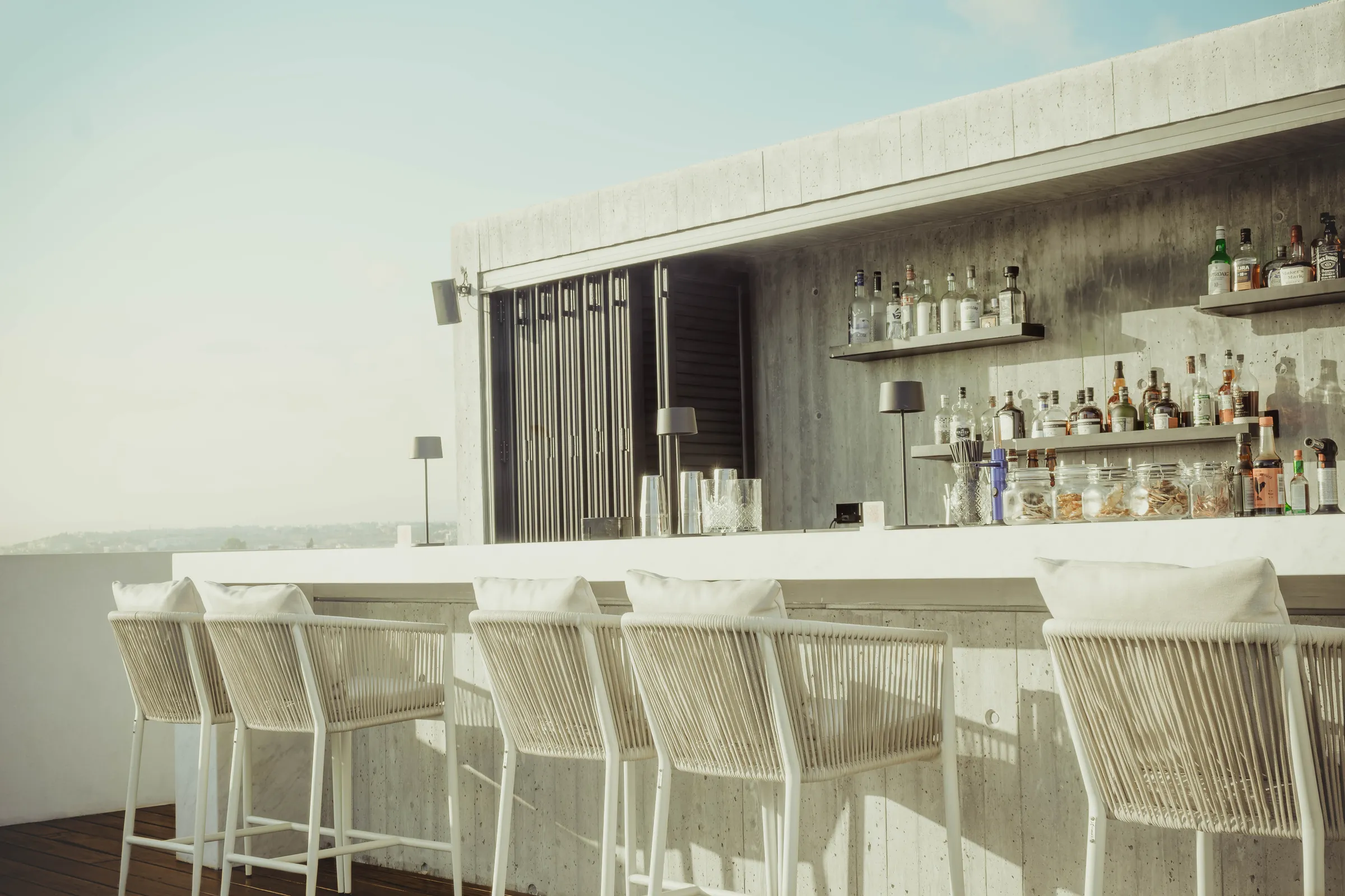 Serene Rooftop at Sunset