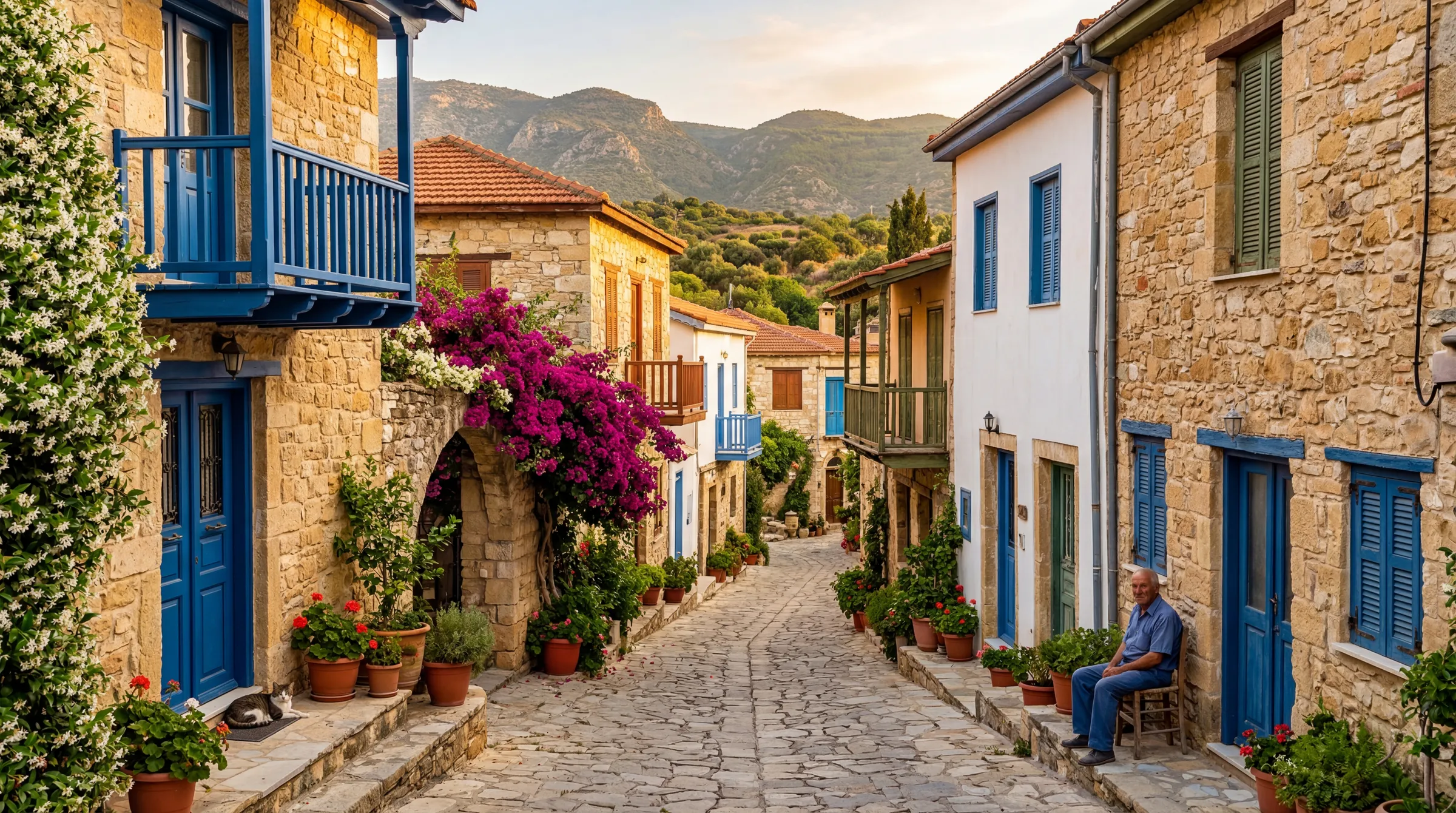 Steni and Kissonerga villages in the Paphos countryside
