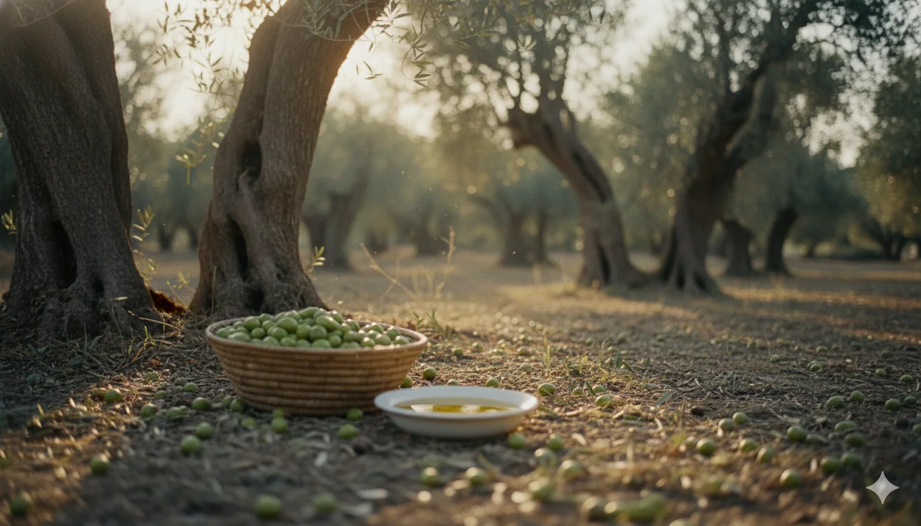 Ancient olive groves in the Cyprus countryside