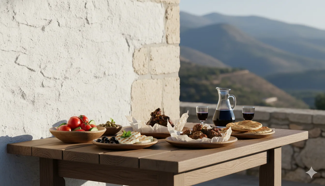 Traditional village taverna in the Troodos foothills