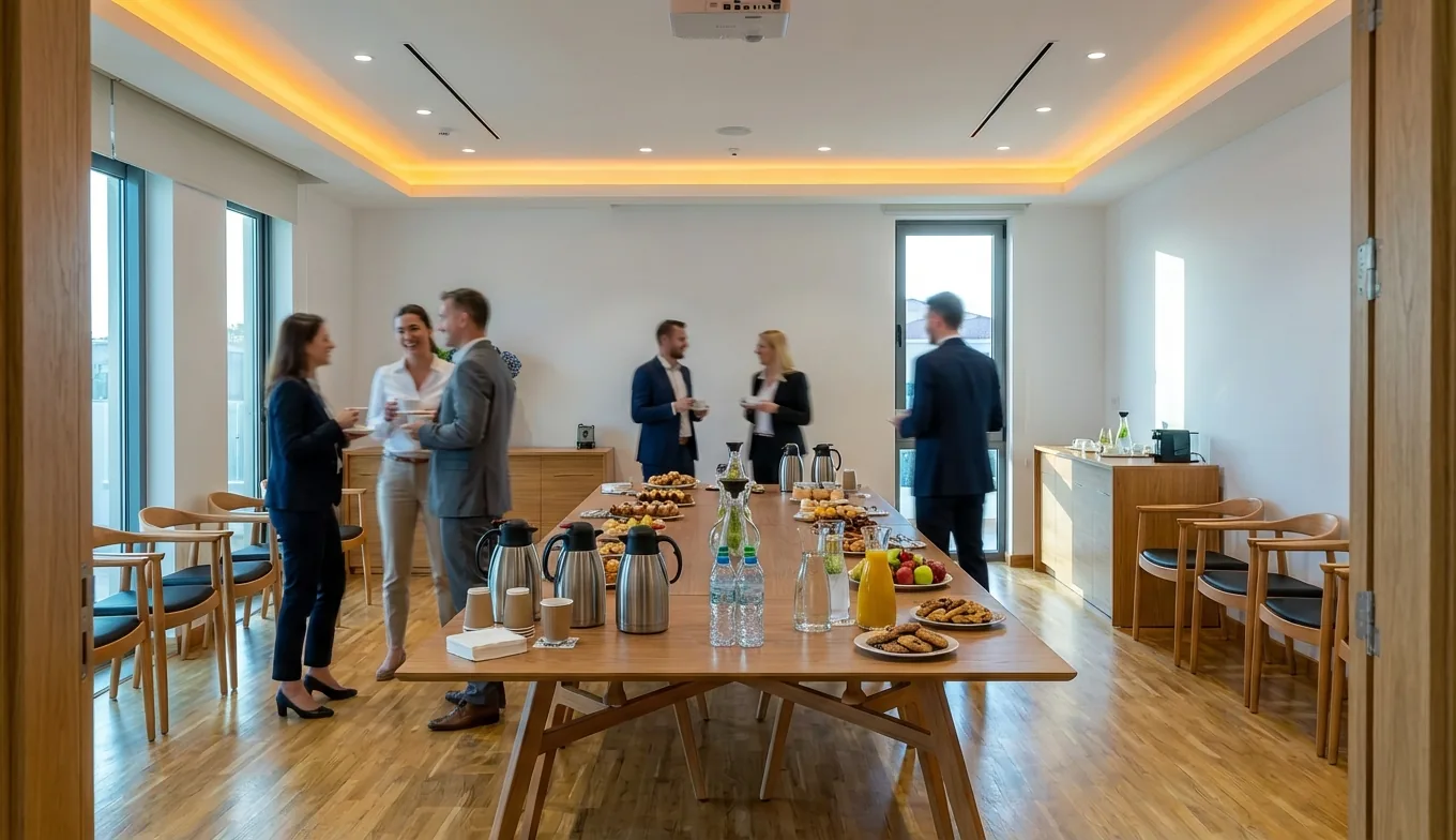 Corporate networking break