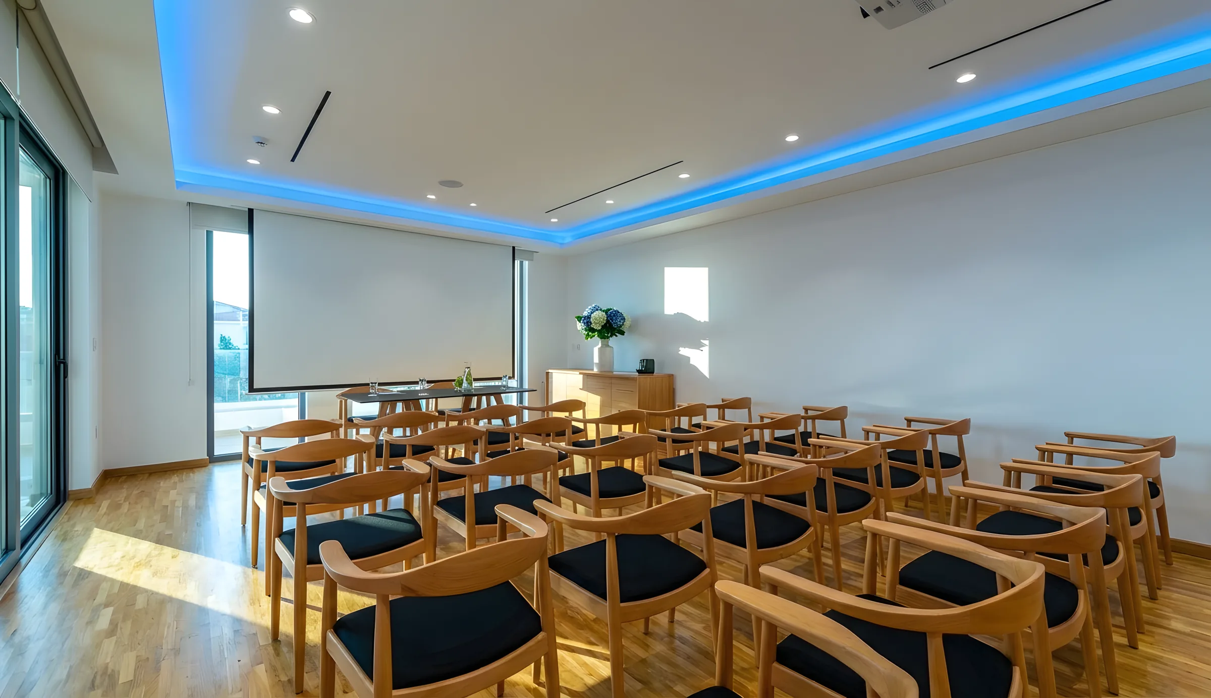 Theater-style seating