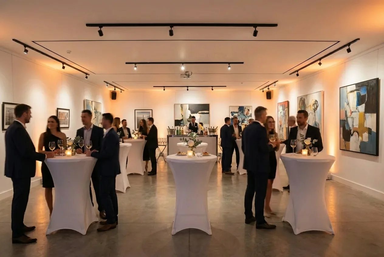 Gallery cocktail networking event