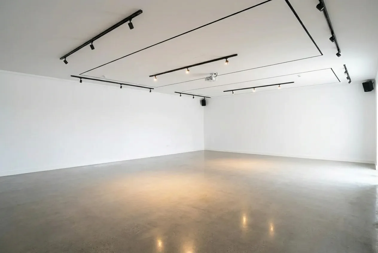 Empty versatile gallery space